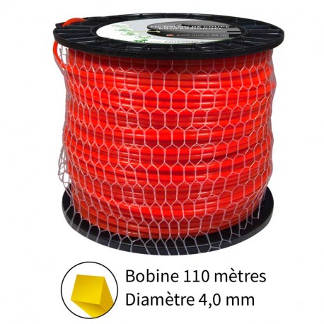 Fil nylon de coupe carré 4.0 mm pour débroussailleuses