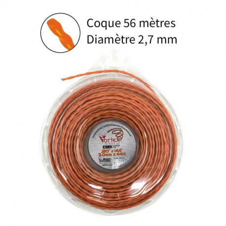 NOUVEAU Fil Vortex avec alu diam. 2.7 mm pour débroussailleuse NOUVEAU Fil Vortex avec alu diam. 2.7 mm pour débroussailleuse